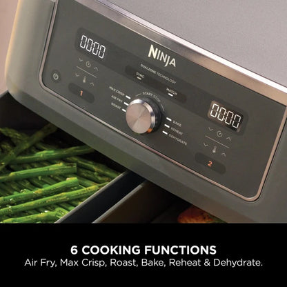 Ninja MAX 6 in 1 Dual Zone Air Fryer DZ400UK 9.5L - Gunmetal Grey