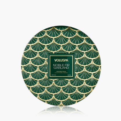 Noble Fir Garland - 3 Wick Tin Candle