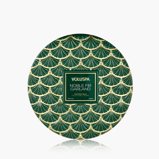 Noble Fir Garland - 3 Wick Tin Candle