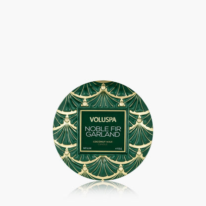Noble Fir Garland - Mini Tin Candle