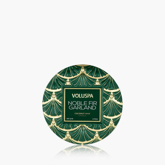 Noble Fir Garland - Mini Tin Candle