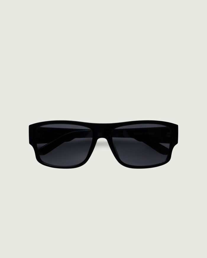 Ink Midnight::Nolan Sunglasses square black recycled polyester top