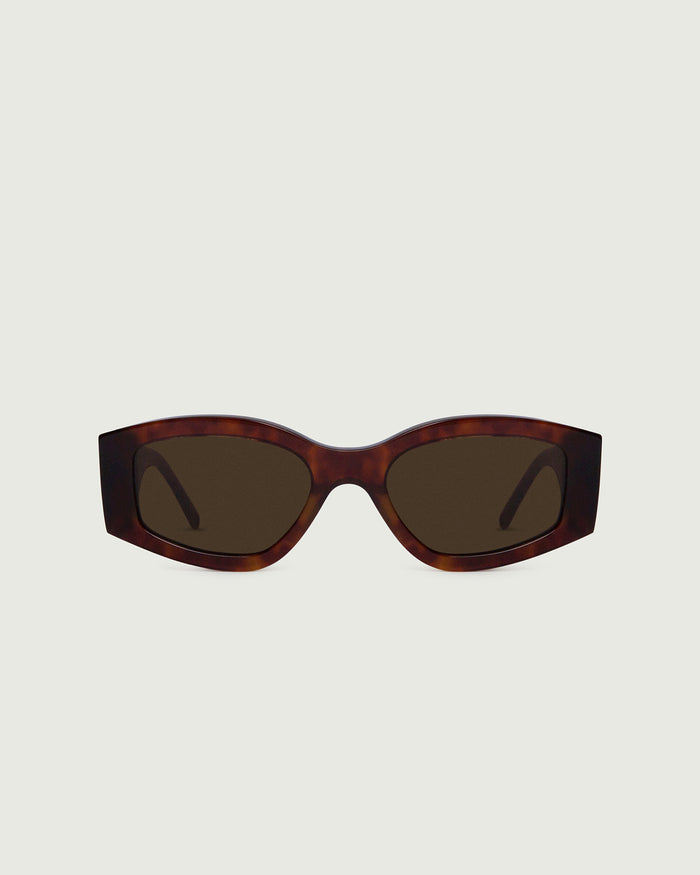 Deep Tort ::Nori Sunglasses cat eye tort bioacetate front