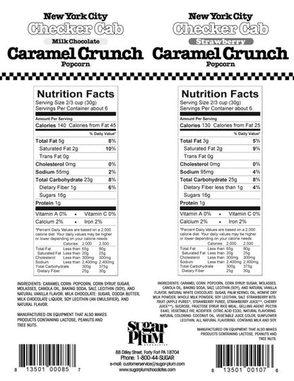 New York City Checker Cab Milk Chocolate Caramel Crunch Nutritional Facts