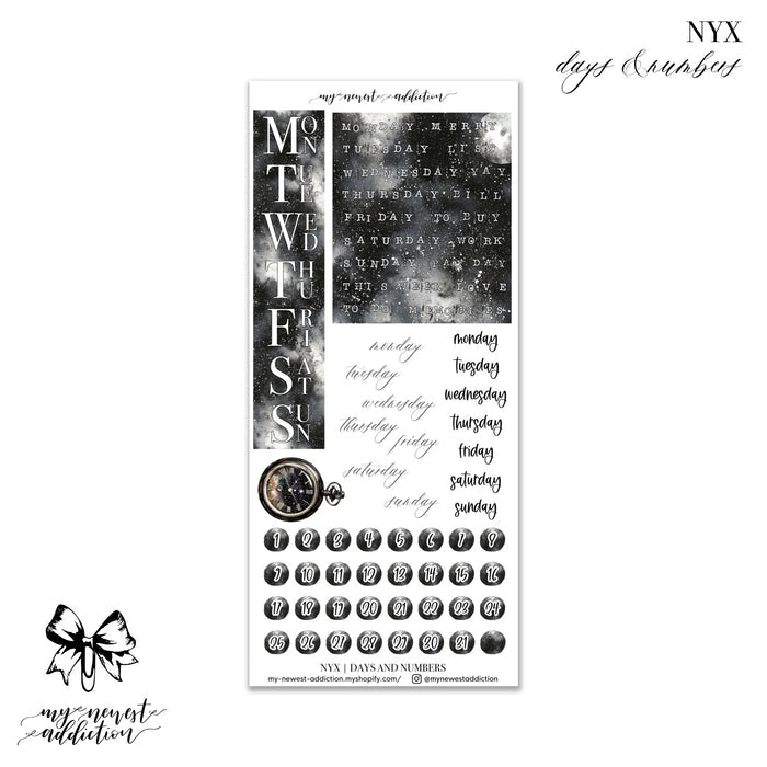 Days and Numbers / Premium Matte
