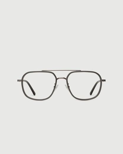 Locket::Octavio Eyeglasses pilot black metal front
