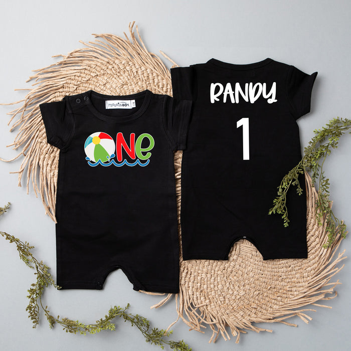 One Beach Ball Slim Fit Shorts Romper