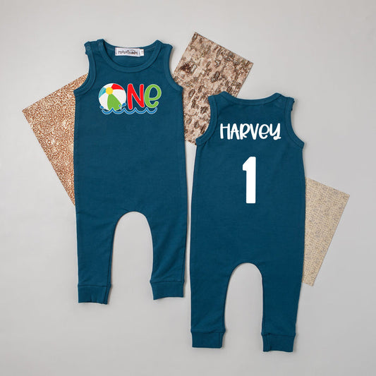 One Beach Ball Slim Fit Sleeveless Romper