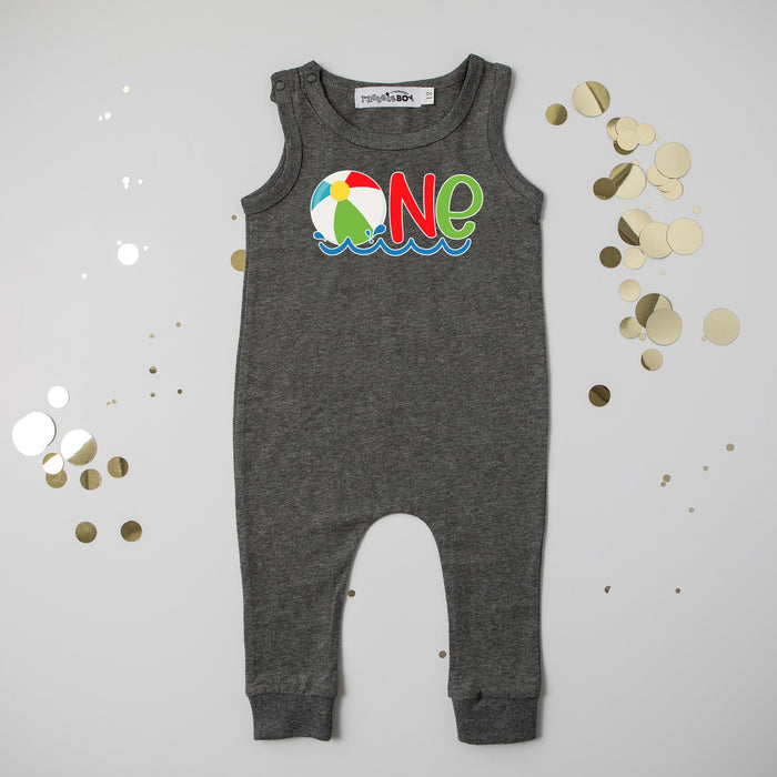 One Beach Ball Slim Fit Sleeveless Romper