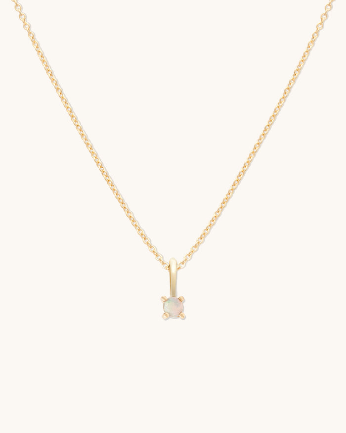 Opal Birthstone Necklace