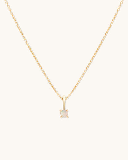 Opal Birthstone Necklace