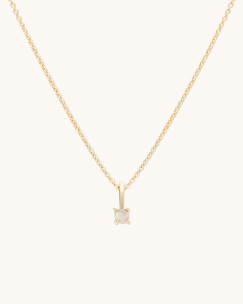 Opal Birthstone Necklace