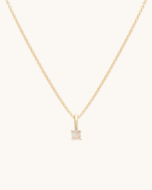 Opal Birthstone Necklace