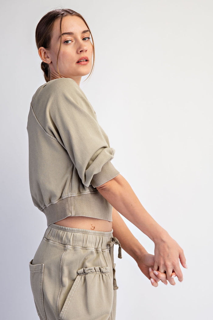 Overwhelmed Mineral Washed Matching Jogger Set