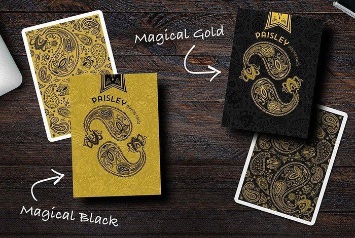 Paisley Magical Black Playing Cards by The Dutch Card House Company
