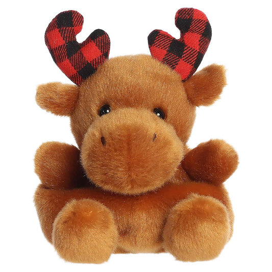 Palm Pals 5 Inch Clove the Plaid Moose Holiday Plush Toy
