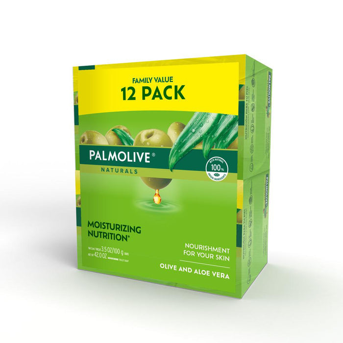 Palmolive Soap Bar 12 units/100 g - Transform yourself with Palmolive and feel nature on your skin. Pamper yourself with the blend of natural extracts of the irresistible fragrance of Palmolive Sensation Moisturizing Olive & Aloe - 372820 Ebuystt