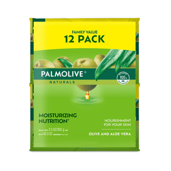 Palmolive Soap Bar 12 units/100 g - Transform yourself with Palmolive and feel nature on your skin. Pamper yourself with the blend of natural extracts of the irresistible fragrance of Palmolive Sensation Moisturizing Olive & Aloe - 372820 Ebuystt