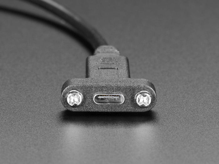 Panel Mount Cable USB C to Micro B Male - 30cm by The Pi Hut - The Pi Hut