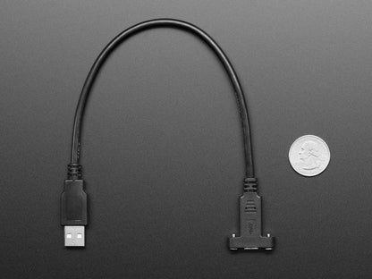 Panel Mount Cable USB C to Type A - 30cm by The Pi Hut - The Pi Hut