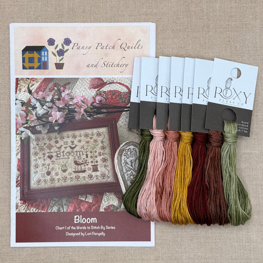 Pansy Patch Quilts and Stitchery - Bloom - Cross Stitch Chart and/or Roxy Floss Co Threads