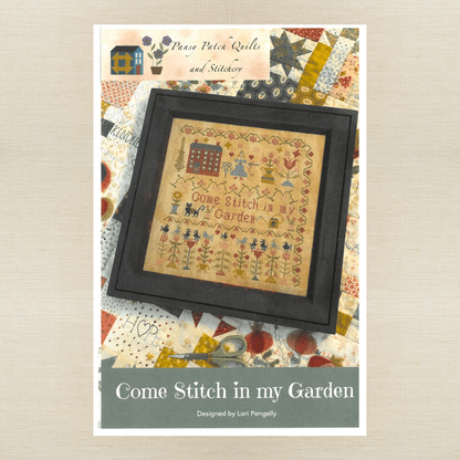 Pansy Patch Quilts and Stitchery - Come Stitch in My Garden - Cross Stitch Chart and/or Roxy Floss Co Threads