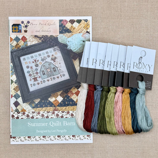 Pansy Patch Quilts and Stitchery - Summer Quilt Barn - Cross Stitch Chart and/or Roxy Floss Co Threads