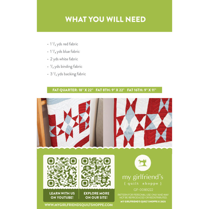 Patriotic Stars Quilt (Downloadable Pattern)