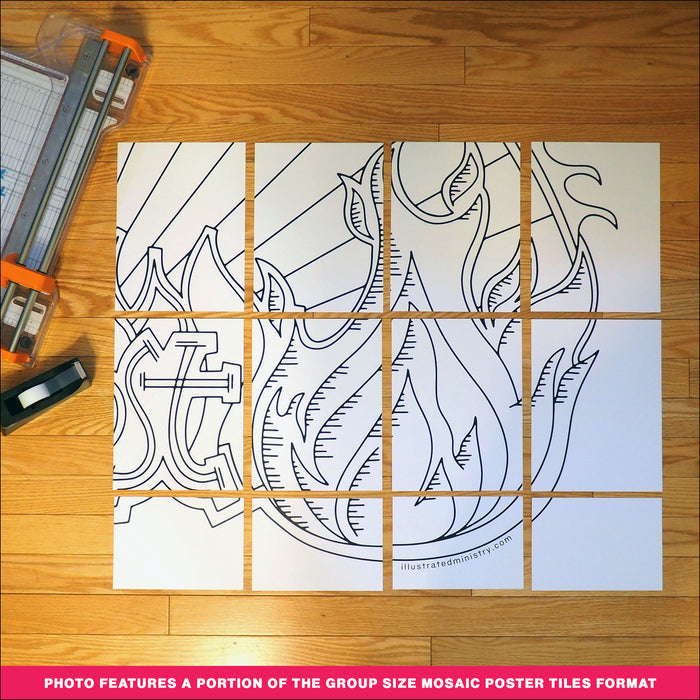 Pentecost Flames Coloring Page & Poster