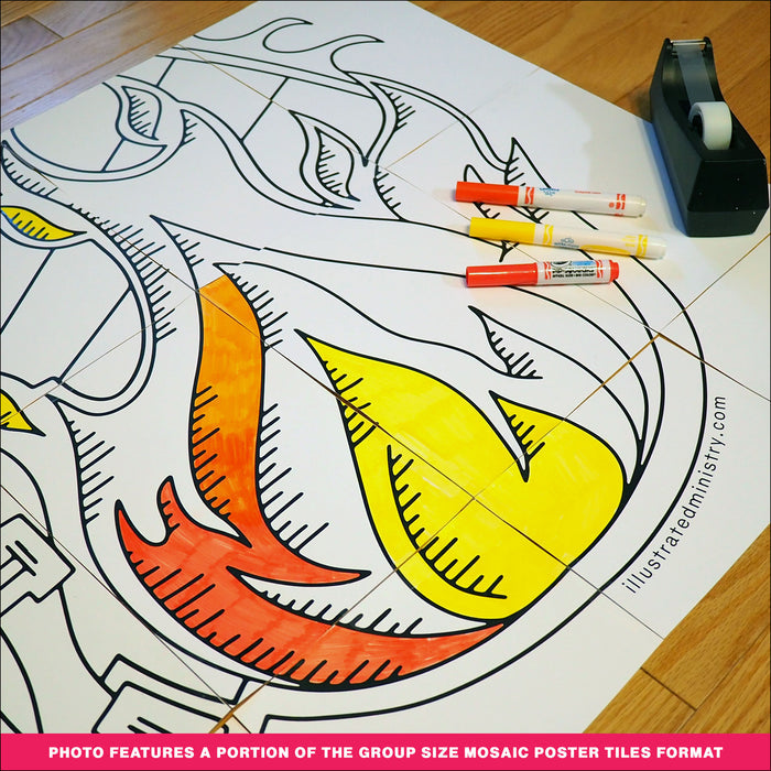 Pentecost Flames Coloring Page & Poster