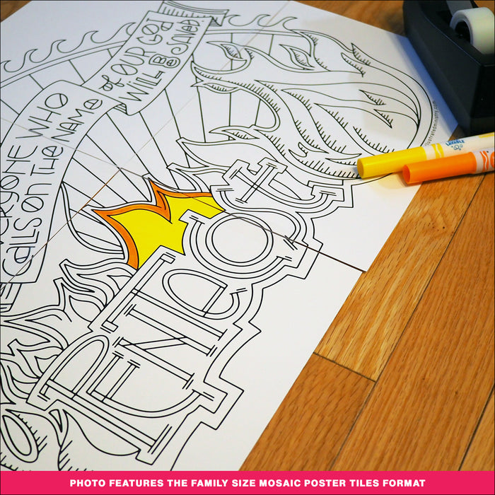 Pentecost Flames Coloring Page & Poster