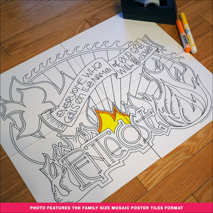 Pentecost Flames Coloring Page & Poster