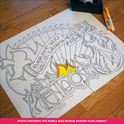 Pentecost Flames Coloring Page & Poster