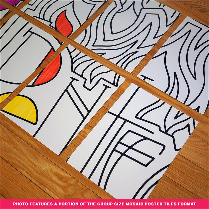 Pentecostés Coloring Page & Poster - Spanish-language Version