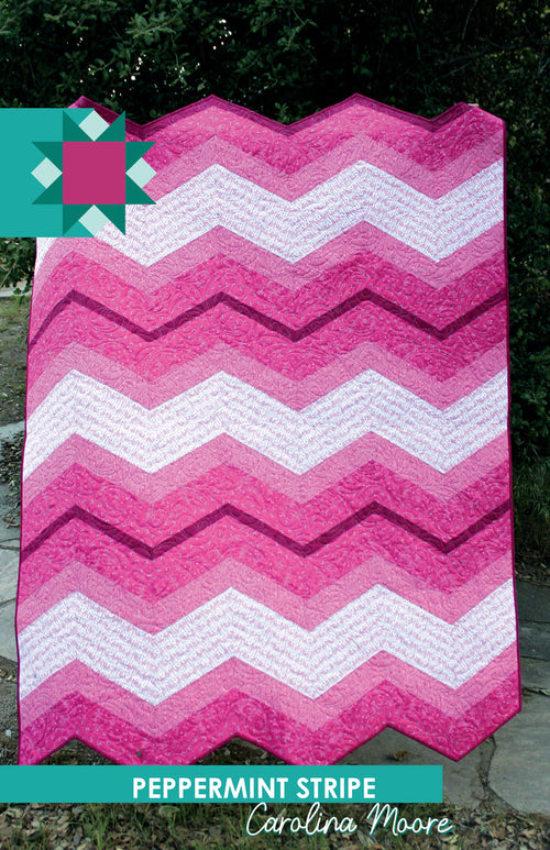 Peppermint Stripe Quilt Pattern - Printed