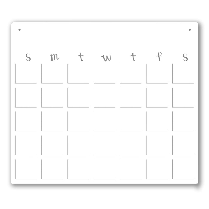 Perpetual Monthly Calendar - 19"h x 22"w