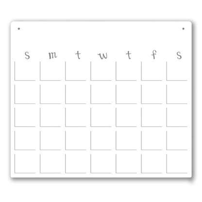 Perpetual Monthly Calendar - 19"h x 22"w