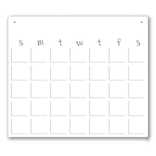 Perpetual Monthly Calendar - 19"h x 22"w