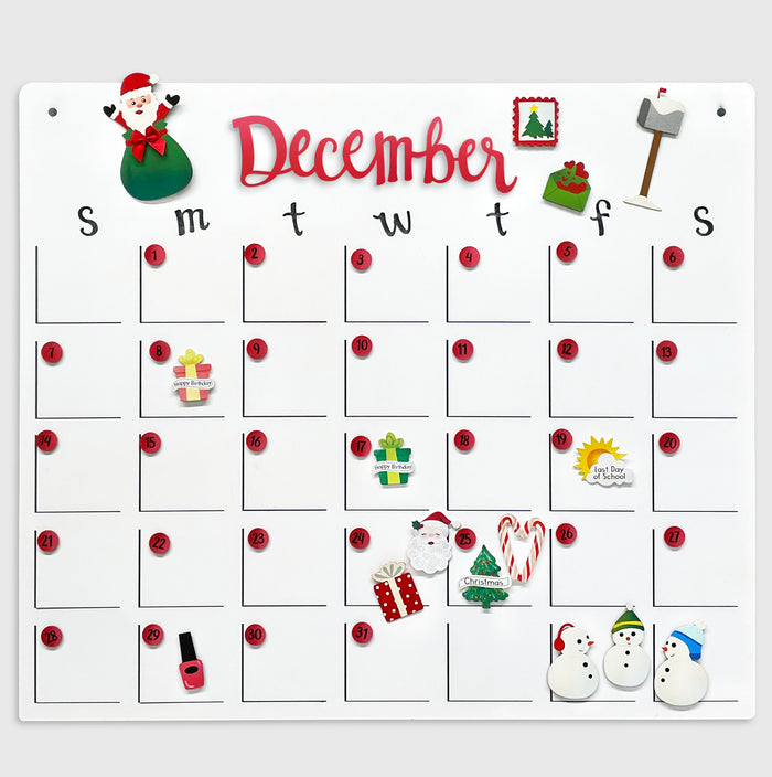 Perpetual Monthly Calendar - 19"h x 22"w