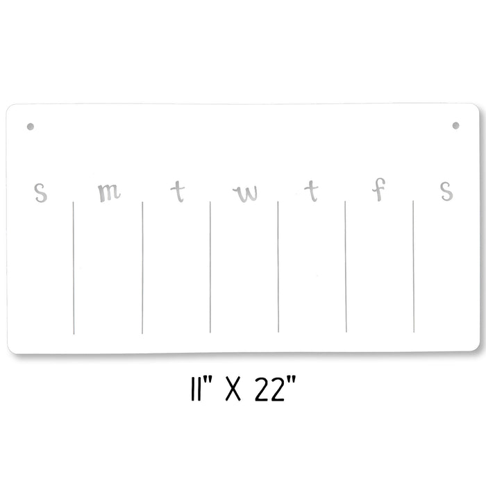 Perpetual Weekly Calendar 11x22