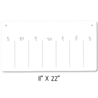 Perpetual Weekly Calendar 11x22