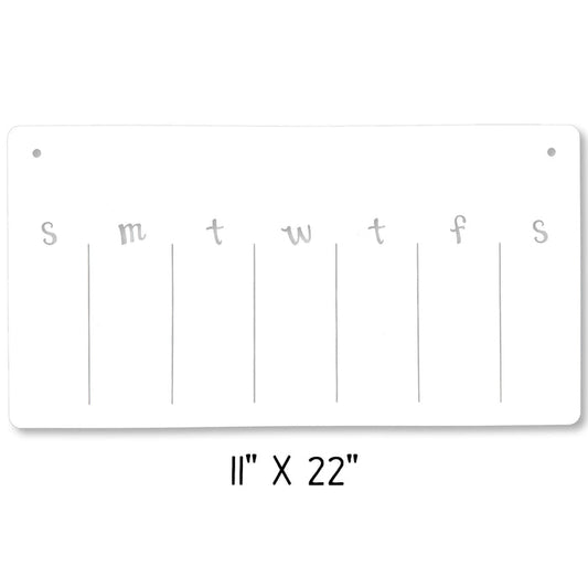 Perpetual Weekly Calendar 11x22