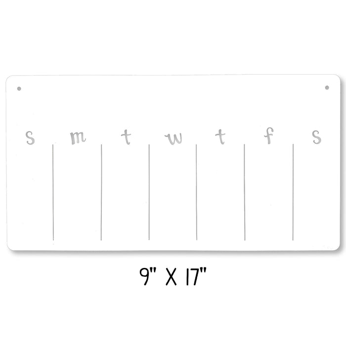Perpetual Weekly Calendar 9x17