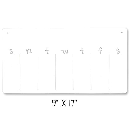 Perpetual Weekly Calendar 9x17