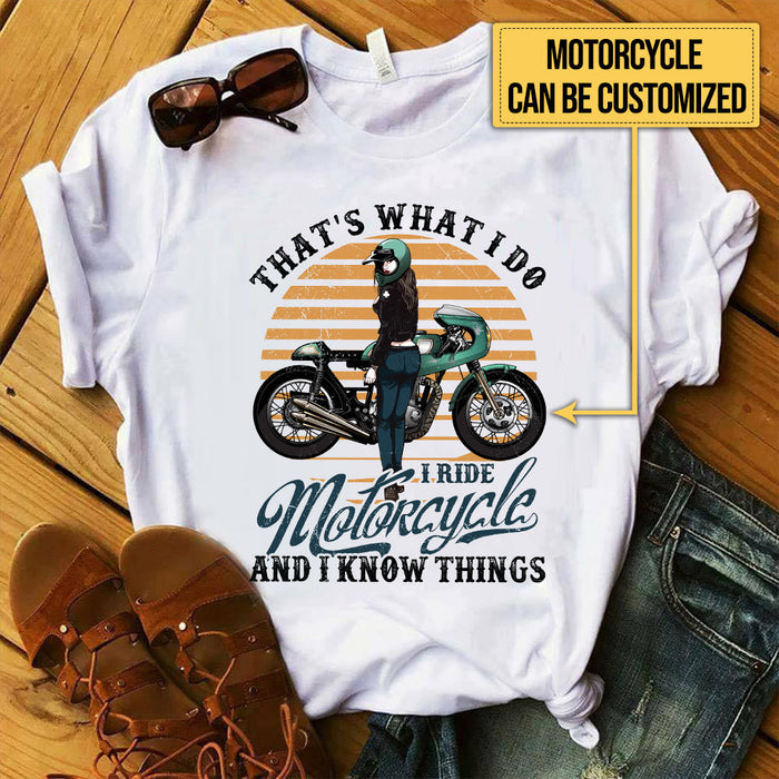 Personalized That's What I Do I Ride Motorcycle Shirt