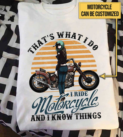 Personalized That's What I Do I Ride Motorcycle Shirt