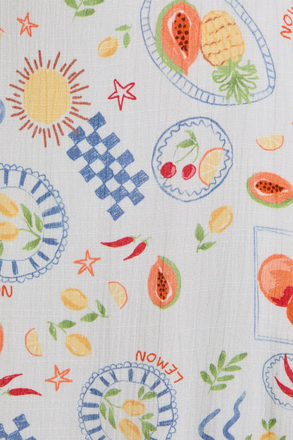 Picnic in the Sun Tie Shoulder Printed Maxi Dress - Curvy Available