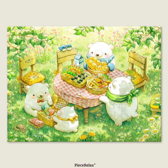 Enjoy a delightful spring picnic with an adorable little bear — savor rice rolls, fresh bread, and crispy fried treats in the great outdoors. You’ll Always Get There with PieceRelax.