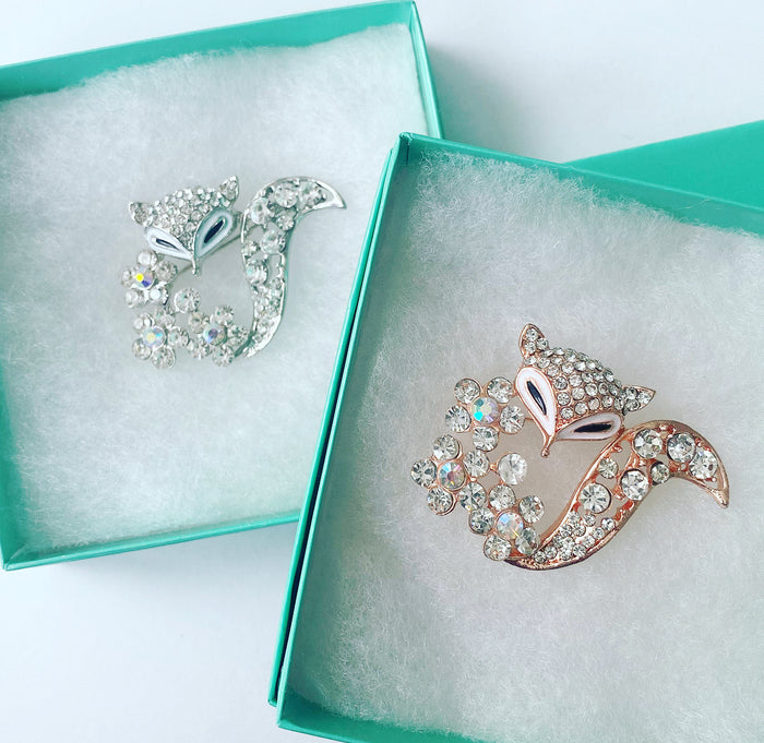 Pin: Brooch - Crystal Fox