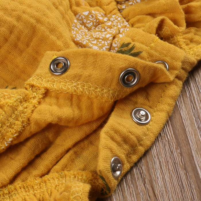 PINEAPPLE Ruffle Romper with Headband